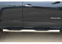 Пороги трубы с проступями d76 для Chevrolet Trailblazer (2012-)