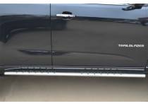 Пороги с накладками d75/42 для Chevrolet Trailblazer (2012-)