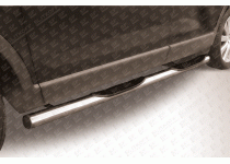 Пороги труба с проступями d76 для Mazda CX-9 (2009-)