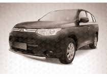 Защита переднего бампера (вариант 3) d57 для Mitsubishi Outlander (2012-2013)