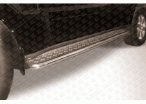 Пороги труба с листом d57 для Mitsubishi Pajero 4 (2006-2011)