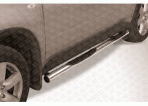 Пороги труба с проступью d76 для Nissan X-Trail (2007-2011)