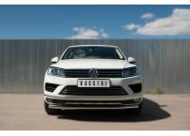 Защита переднего бампера d63 (секции) для Volkswagen Touareg (2014-)