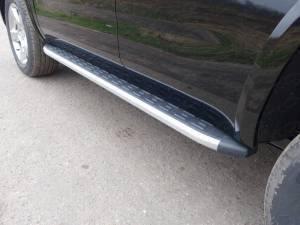 Пороги алюминиевые с пластиковой накладкой 1920 мм для Chevrolet Tahoe (2016-)