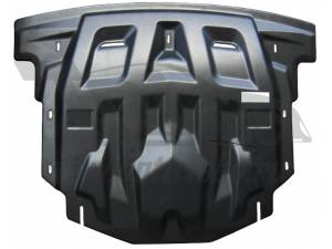 Защита картера с крепежом, карбон 8 мм, композит для Kia Sorento (2009-2012)
