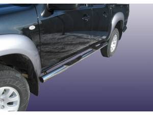 Пороги труба с проступью d76 на Mazda BT-50 (2007-2012)