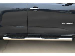 Пороги трубы с проступями d76 на Chevrolet Trailblazer (2012-)