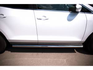 Пороги труба (вариант 3) d63 на Mazda CX-7 (2010-2012)