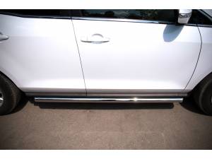 Пороги труба (вариант 1) d63 на Mazda CX-7 (2010-2012)