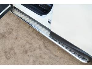 Пороги труба d42 с накладным листом на Subaru Forester (2013-)