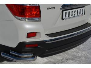 Уголки двойные d63/42 на Toyota Highlander (2010-2013)