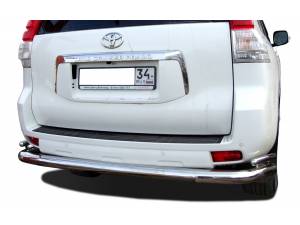  Защита заднего бампера увеличенная угловая d76/42 на Toyota Land Cruiser 150 (2014-)